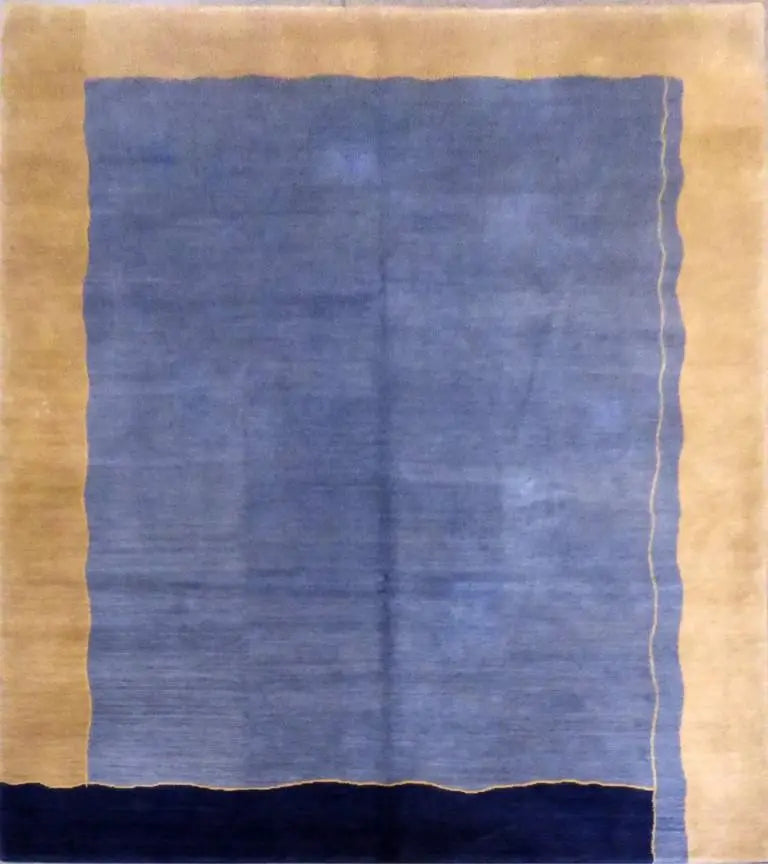 One Of The Kind Indian Hand-Knotted Gabbeh Rug 9'11" X 8'1''